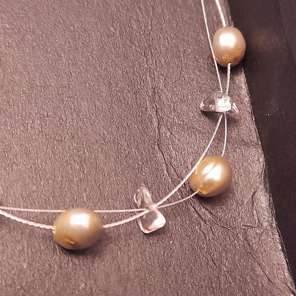 Floating Fresh Water Pearl and Quartz Bracelet - Picture 4 of 6